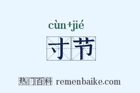 寸节是什么意思的图片